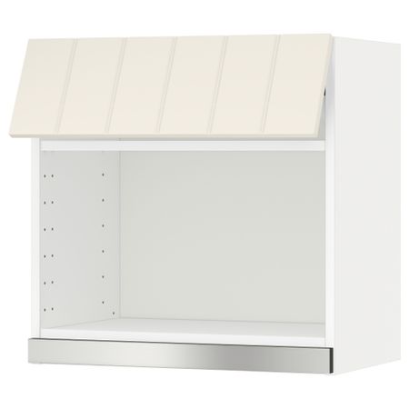 Навесной шкаф для СВЧ-печи МЕТОД, белый, Хитарп белый с оттенком