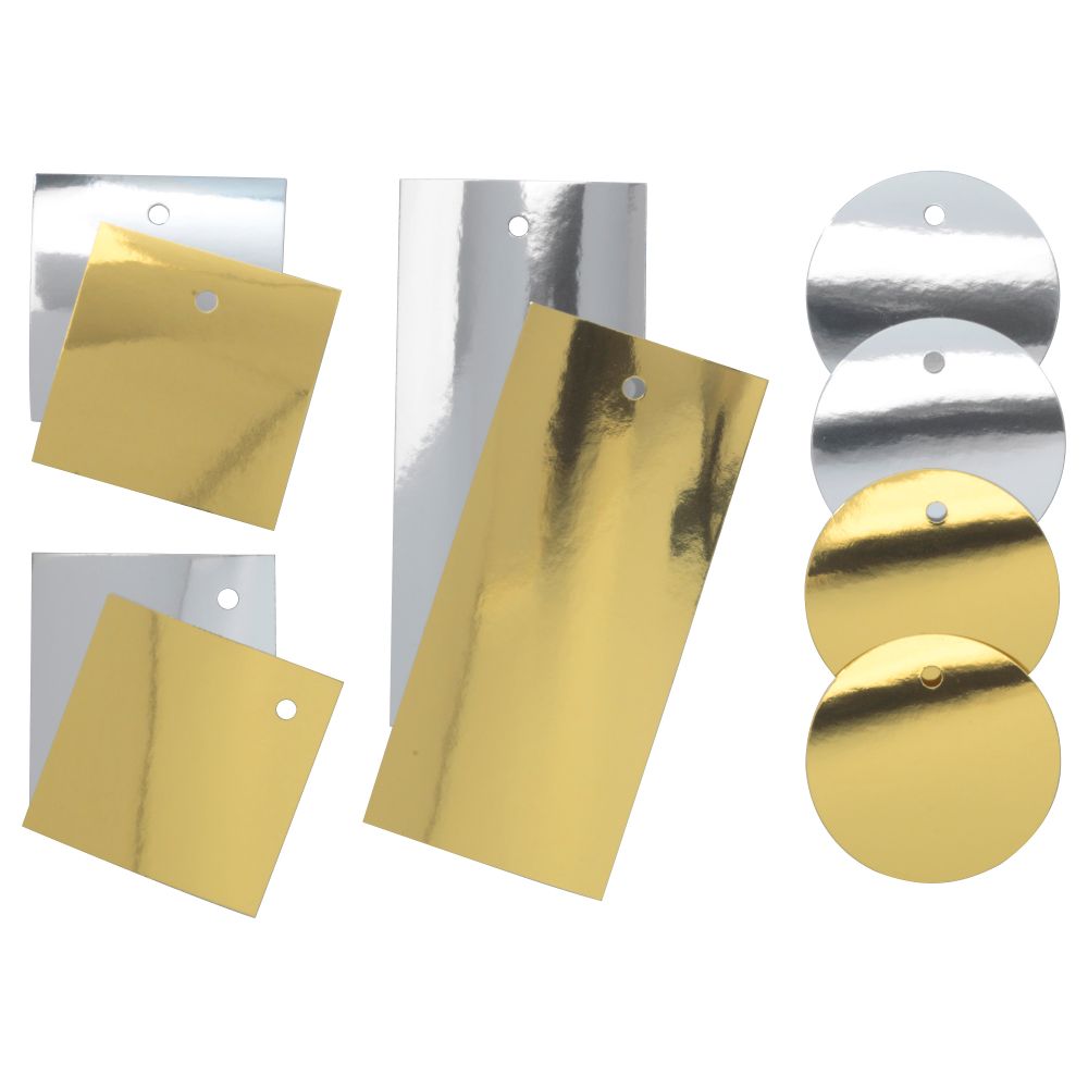 Ярлычки для/подарков, 10 предмета ВИНТЕР 2016, золотистый/серебристый - фото 1