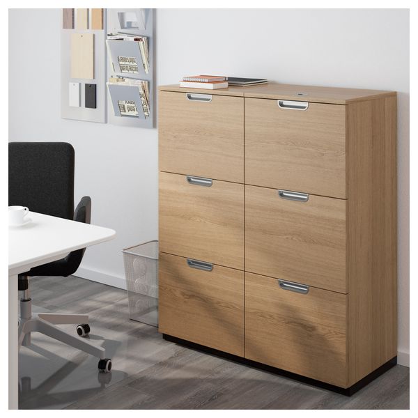 Комбинация для хранения с внутренним оснащением ГАЛАНТ, дубовый шпон (102x120 см) - схема-чертеж с размерами