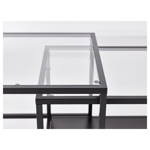 Комплект столов, 2 шт, черно-коричневый/стекло 90x50 см IKEA VITTSJÖ ВИТШЁ 803.833.06 - фото 7