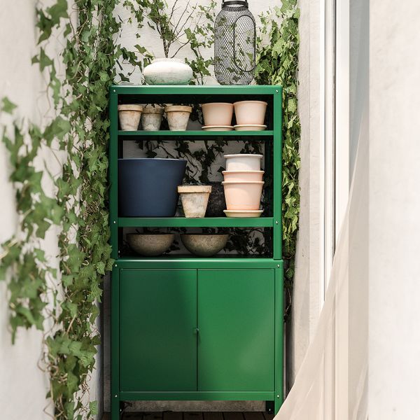 Стеллаж для/дома/сада, зеленый 80x81 см IKEA KOLBJÖRN КОЛЬБЬЁРН 004.559.10 - схема-чертеж с размерами