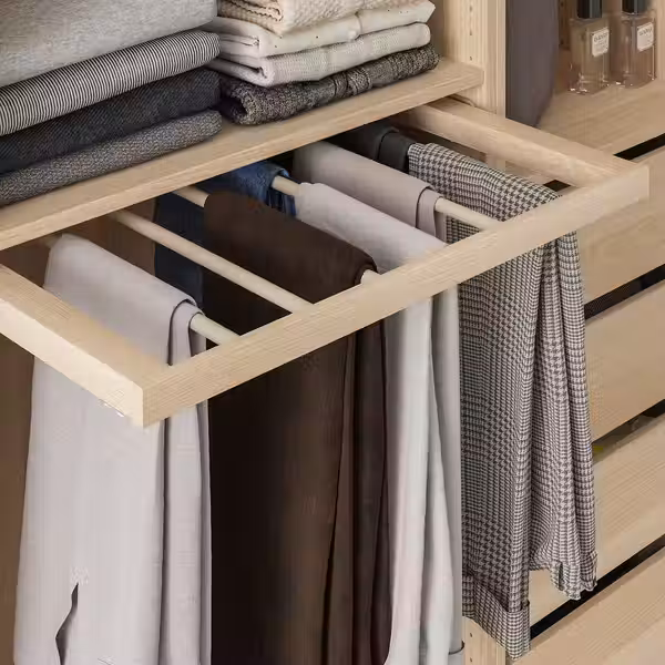 KOMPLEMENT Выдвижная вешалка для брюк - под беленый дуб 75x58 см - фото 2