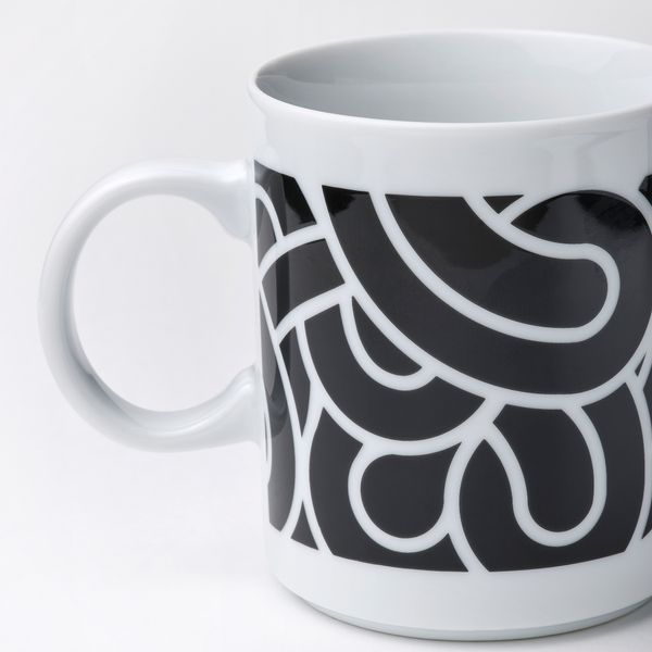 Кружка, с рисунком белый, черный, 32 сл IKEA SÖTRÖNN 205.715.41 - фото 4