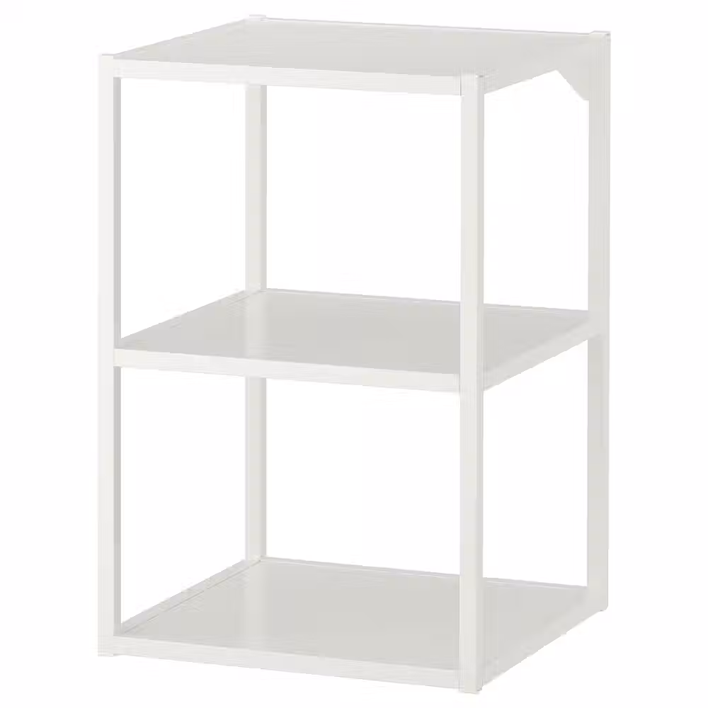 ENHET Напольный каркас с полками - белый 40x40x60 см - схема-чертеж с размерами