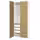 PAX / TONSTAD Гардероб, комбинация - белый/дубовый шпон 100x60x236 см