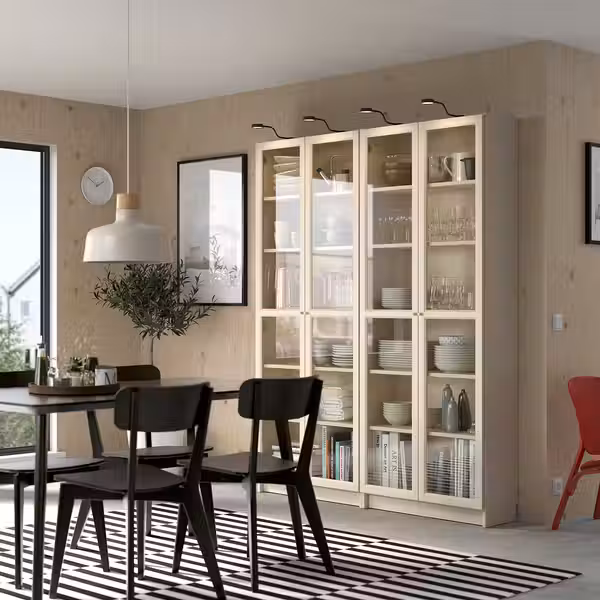 OXBERG Стеклянная дверь - под березу 40x192 см - схема-чертеж с размерами