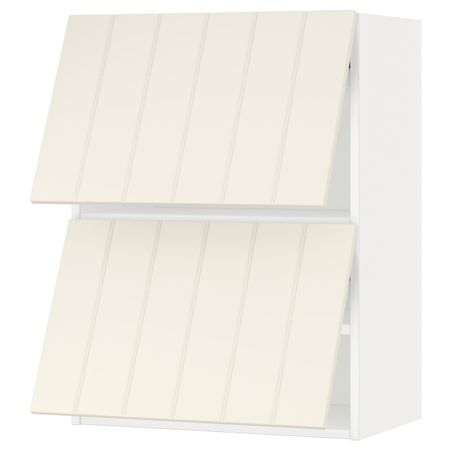 Навесной шкаф, 2 дверцы, горизонтал, белый/Хитарп белый с оттенком 60x80 см IKEA МЕТОД 392.264.75