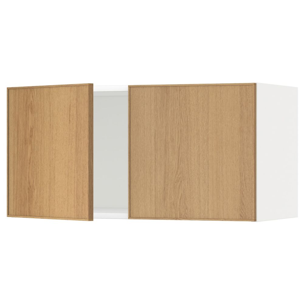Навесной шкаф с 2 дверями, белый/Экестад дуб 80x40 см IKEA METOD МЕТОД 892.256.33 - схема-чертеж с размерами