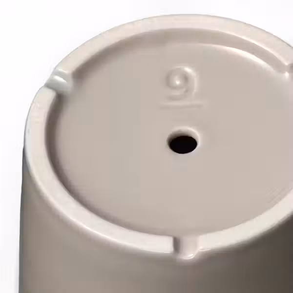 KLOTLÖNN КЛОТЛЁНН Горшок цветочный с поддоном - д/дома/улицы/серый/бежевый 9 см - фото 5