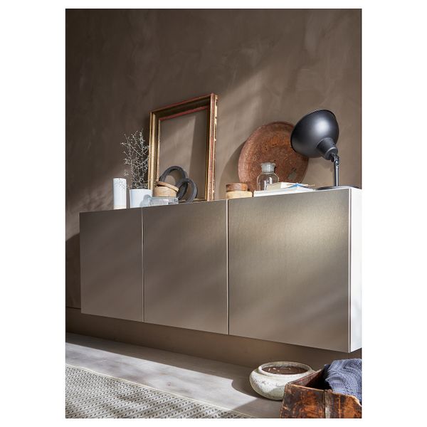 Комбинация настенных шкафов, белый/риксвикен под светлую бронзу 180x42x64 см IKEA BESTÅ БЕСТО 693.017.36 - фото 3