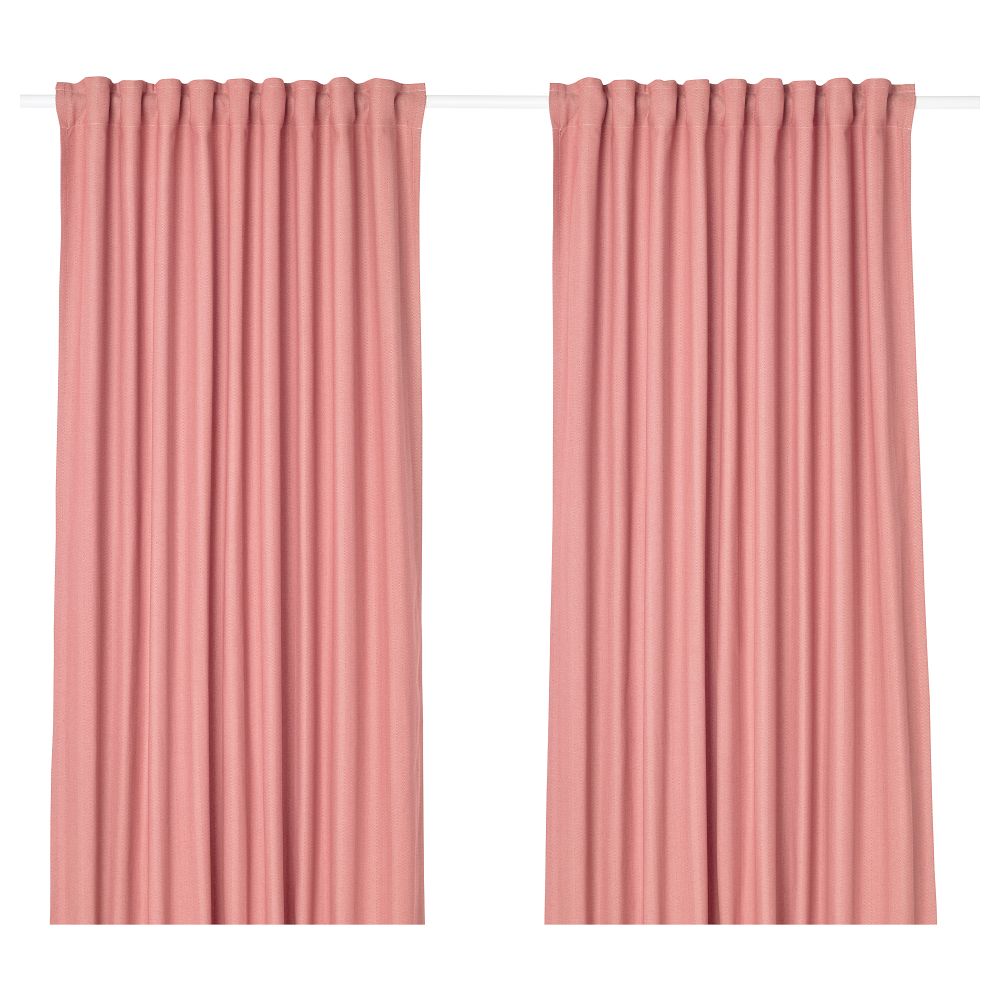 Гардины, 1 пара ТИБАСТ, розовый (145x300 см) - фото 1
