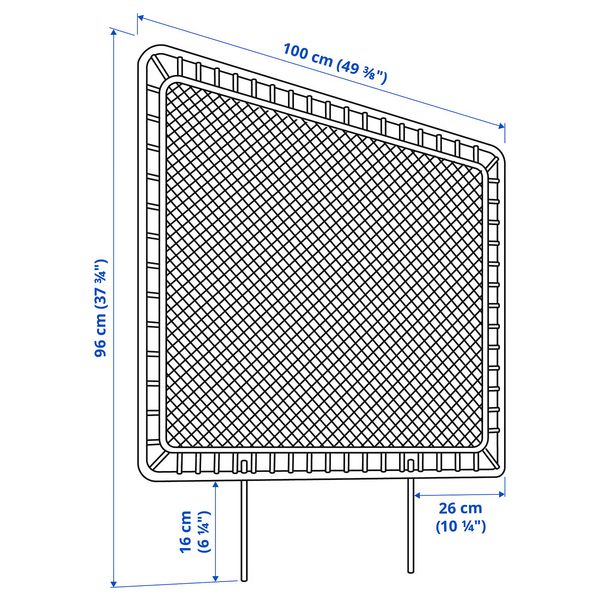 VEVELSTAD Каркас кровати с 1 изголовьем - белый/Tolkning ротанг 90x200 см - фото 6