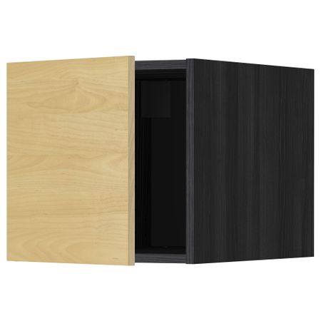 Верхний шкаф МЕТОД, черный, Тингсрид береза (40x40 см)