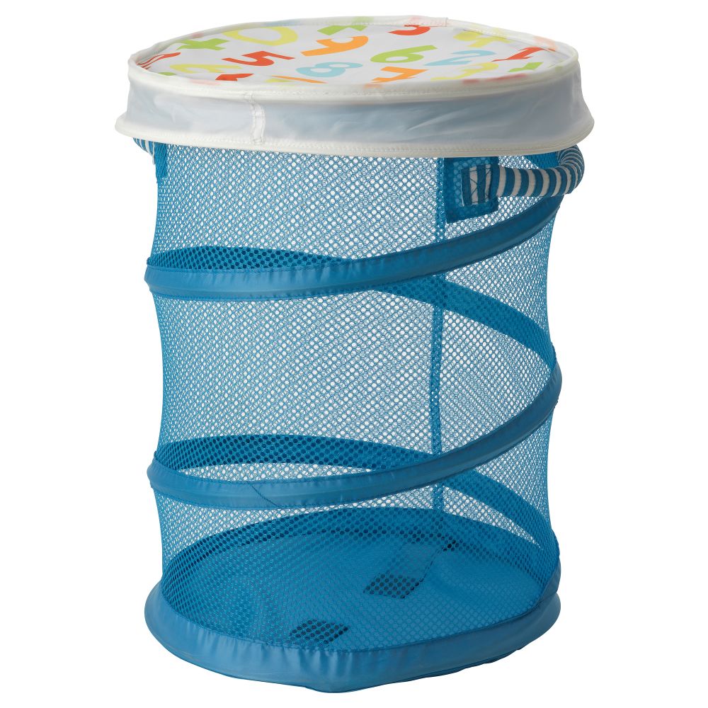 Сетчатая корзина с крышкой КУСИНЕР, бирюзовый - схема-чертеж с размерами