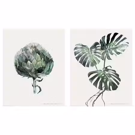 BILD Постер - Зеленые листья 40x50 см