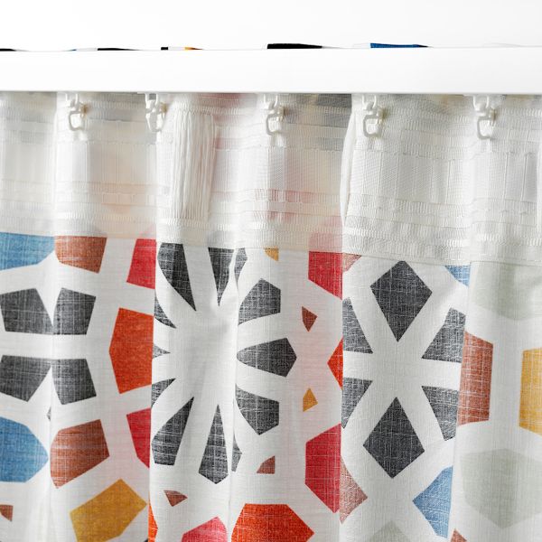 Гардины, 2 шт., разноцветный 145x300 см IKEA HEMBJUDEN ХЕМБЬЮДЕН 505.119.99 - фото 2