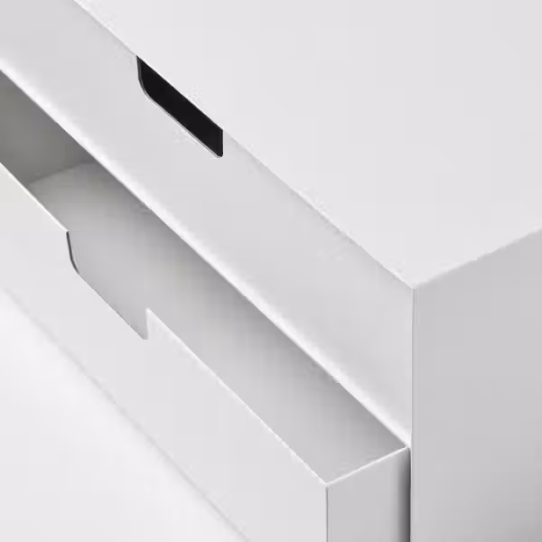 FJÄDERHARV ФЬЕДЕРХАРВ Мини-комод с 2 ящиками - белый 32x25 см - фото 7