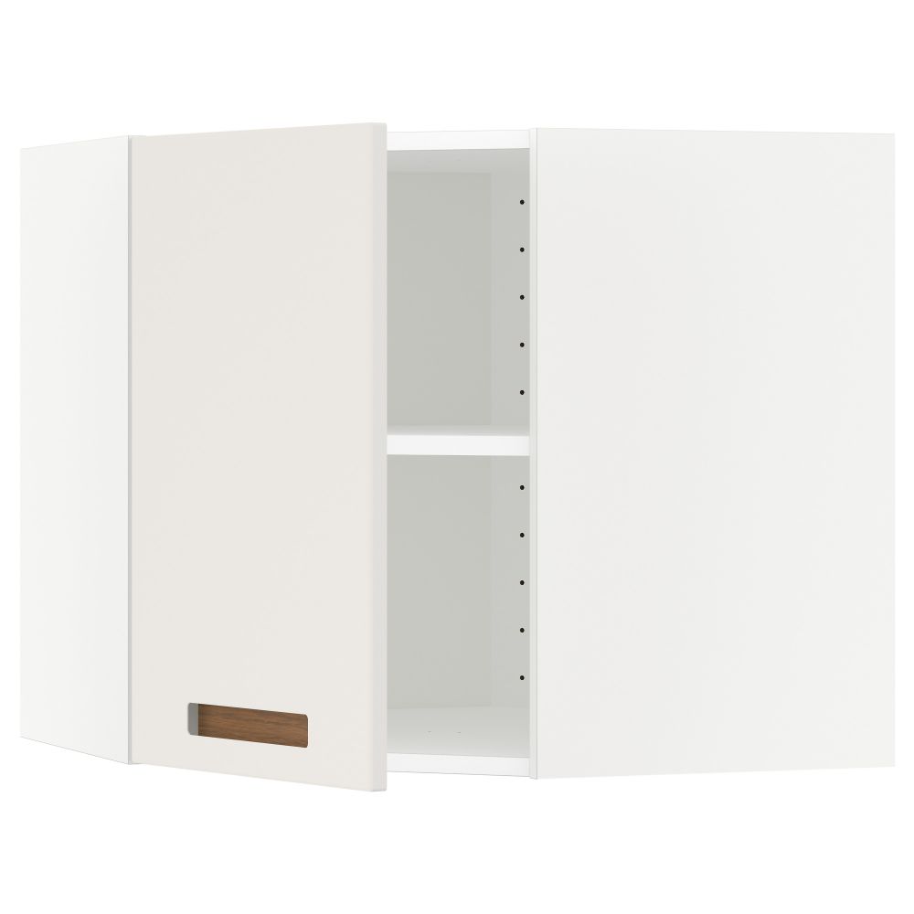 Угловой навесной шкаф с полками МЕТОД, белый, Мэрста белый - схема-чертеж с размерами