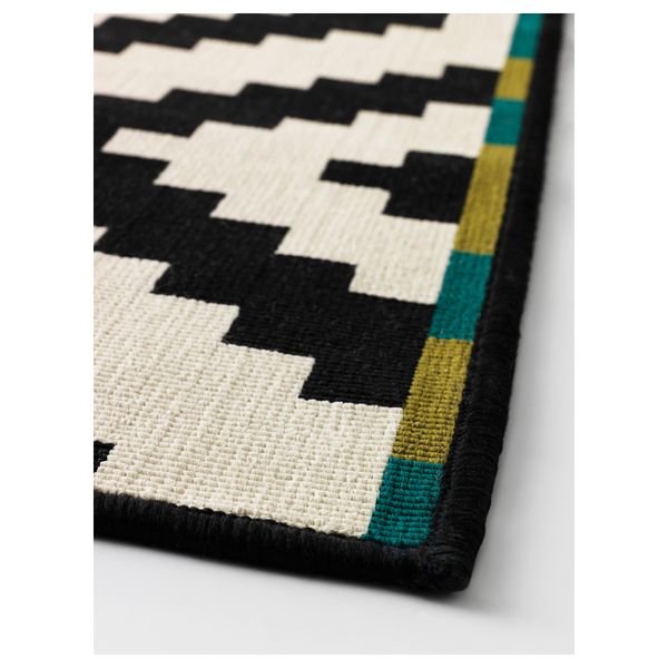 Ковер, короткий ворс ЛЭППЛЬЮНГ РУТА, белый, черный - фото 2