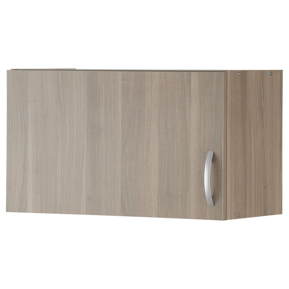 Навесной шкаф с дверцей АЛЬБРУ, серо-коричневый (60x35 см) - фото 1