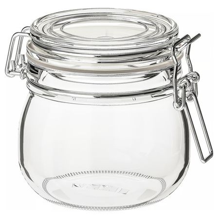 KORKEN Банка с крышкой - прозрачное стекло 0.5 л