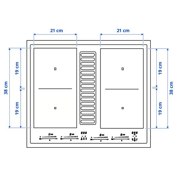 TÄCKNAN Индукционная панель/вытяжка - IKEA 500 чёрный 60 см - фото 9