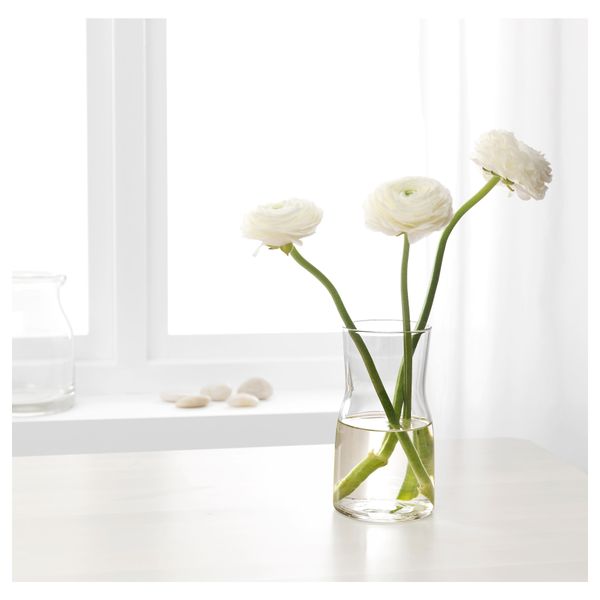 Ваза ТИДВАТТЕН, прозрачное стекло (18 см) - фото 2