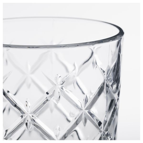 Стакан ФЛИМРА, прозрачное стекло, с рисунком (42 сл) - схема-чертеж с размерами