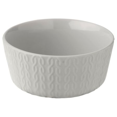Миска ВИНТЕР 2017, узор «плетение», светло-серый (14 см)