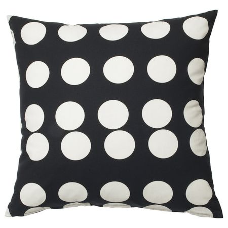 Чехол на подушку, черный-белый 50x50 см IKEA KLARASTINA КЛАРАСТИНА 504.438.30