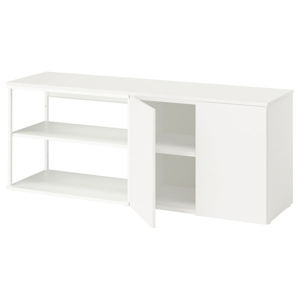 Открытая комбинация с 2 дверями, белый Fonnes белый, 160x42x63 см IKEA PLATSA ПЛАТСАA ПЛАТСА 595.858.58 - схема-чертеж с размерами