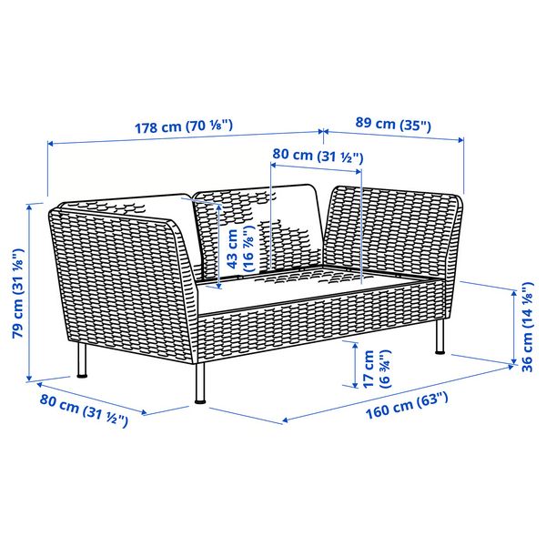 IKEA, дополнительный ракурс - схема-чертеж с размерами