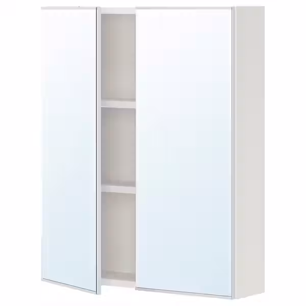 ENHET Зеркальный шкаф с 2 дверцами - белый 60x17x75 см - фото 1