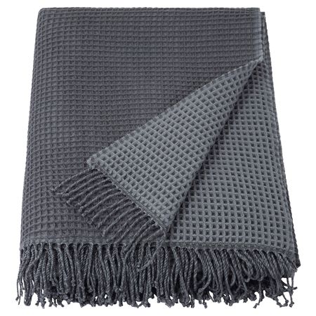 Плед, светло-серый 150x200 см IKEA KERSTI КЕРСТИ 805.185.41