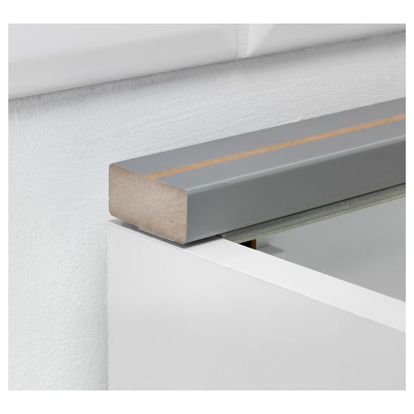 Задняя накладка для столешницы ФИКСА, серый (221 см) - схема-чертеж с размерами