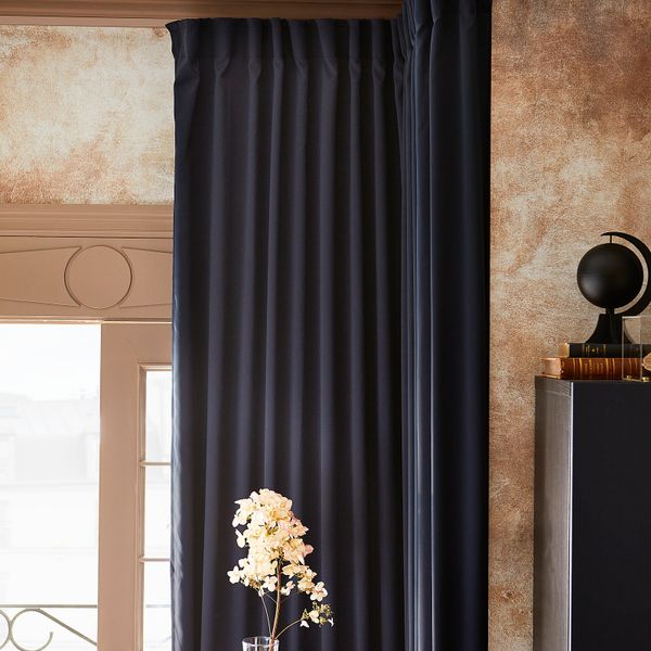 Гардины, блокирующие свет, 2 шт., темно-синий 145x300 см IKEA MAJGULL МАЙГУЛЛ 503.486.30 - схема-чертеж с размерами