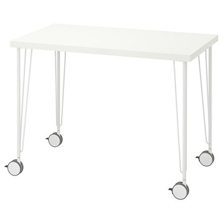 Письменный стол, белый 100x60 см IKEA LINNMON ЛИННМОН / KRILLE КРИЛЛЕ 894.162.13