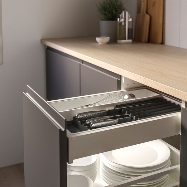 Съемный лоток, белый 25x50 см IKEA UPPDATERA УППДАТЕРА 304.888.48 - схема-чертеж с размерами