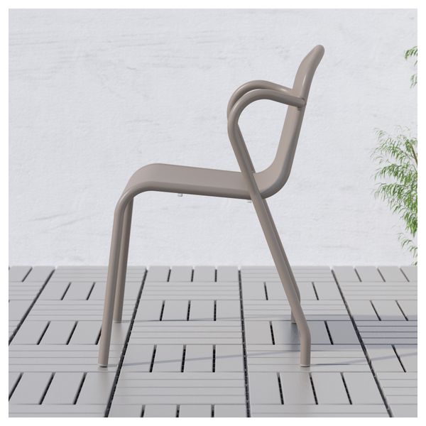 Садовый стул ТУНХОЛЬМЕН, серый - схема-чертеж с размерами