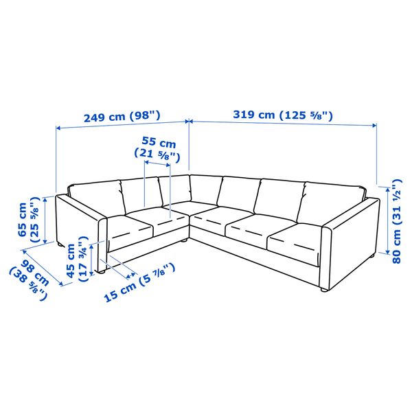 IKEA, дополнительный ракурс - схема-чертеж с размерами