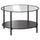 Журнальный стол, черно-коричневый/стекло 75 см IKEA VITTSJÖ ВИТШЁ 303.833.04