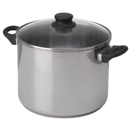 Кастрюля с крышкой, 10 л, стекло, нержавеющая сталь IKEA ANNONS АННОНС 303.264.22