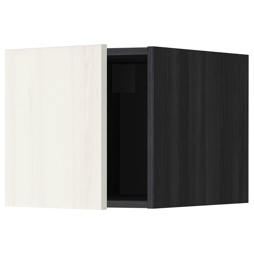 Верхний шкаф МЕТОД, черный, Росдаль белый (40x40 см) - схема-чертеж с размерами