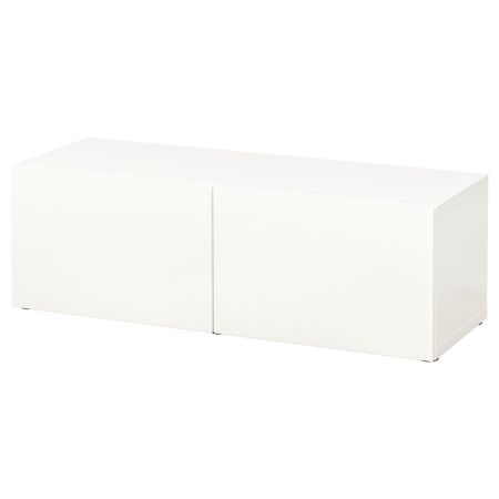 Стеллаж с дверьми, белый/Лаппвикен белый 120x42x38 см IKEA BESTÅ БЕСТО 992.443.63