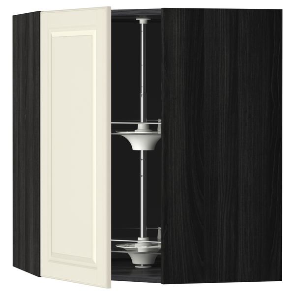 Угловой навесного шкаф с вращающейся секцией, 68x80 см, черный, Bodbyn белый с оттенком IKEA METOD МЕТОД 091.201.21 - фото 1