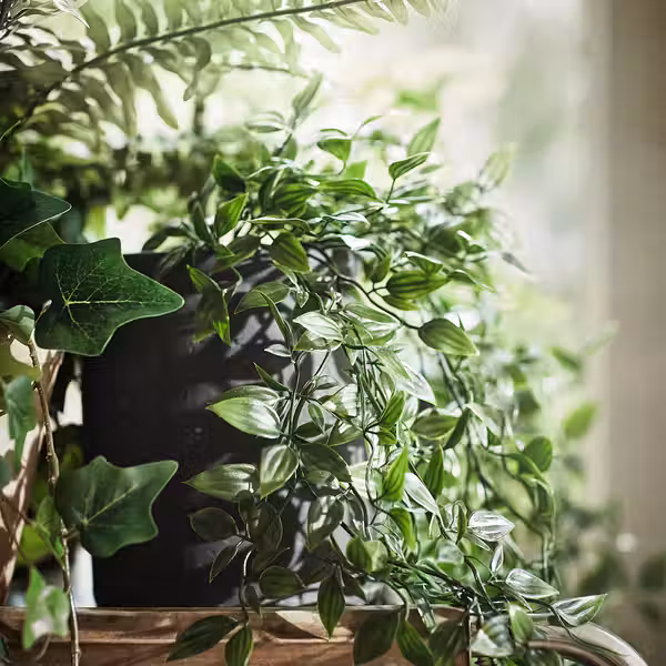 FEJKA Искусственное растение в горшке - д/дома/улицы/подвесной 9 см - схема-чертеж с размерами