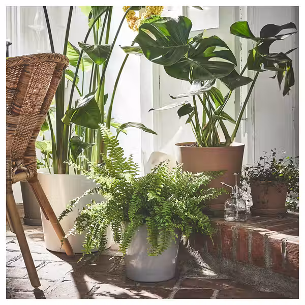 SKOGSVINBÄR СКОГСВИНБЭР Кашпо - д/дома/улицы серый 24 см - фото 5