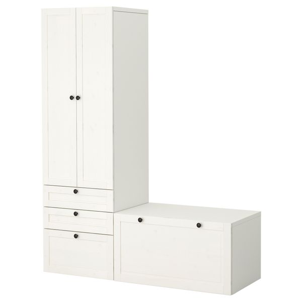 Ящик СТУВА БЕТСАД, белая морилка (90x49x48 см) - схема-чертеж с размерами