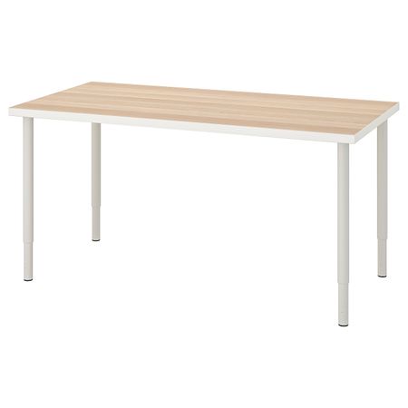 Стол, белый под беленый дуб/белый 150x75 см IKEA LINNMON ЛИННМОН / OLOV ОЛОВ 393.296.90