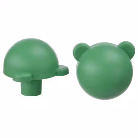 GREJSIMOJS ГРЕЙСИМОЙС Ручка мебельная - зеленый/медведь 38 мм